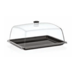 GN 1/2 Black Dome Cover PC 325x265